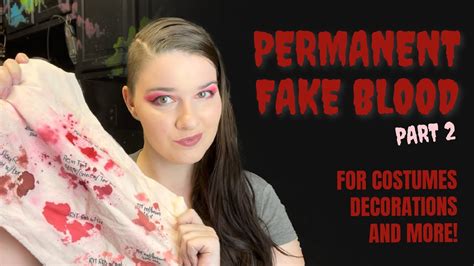 best way to apply fake blood to clothes|make your own blood shirt.